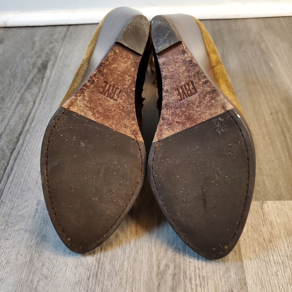 Frye Cece Tassel Lace Wedge Brown Bootie - Size 8.5 - Picture 5 of 11